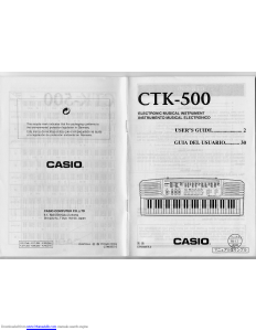 Handleiding Casio CTK-500 Keyboard
