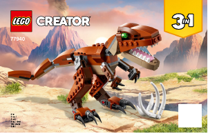 Manual Lego set 77940 Creator 3in1 Mighty dinosaurs brown