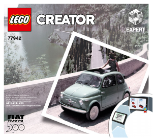 Bruksanvisning Lego set 77942 Creator Fiat 500 Blå