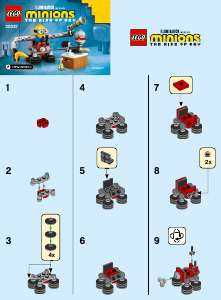 Vadovas Lego set 30387 Minions Pakalikas Bobas su roboto rankomis