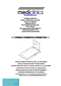 Manual Mediclinics CP0016VCSB Trocador de bebé