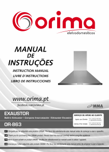 Manual Orima OR 863 Cooker Hood