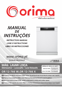 Manual Orima OR 12-766 W Máquina de lavar louça