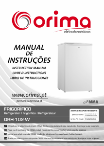 Manual Orima ORH 102 W Frigorífico