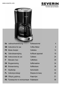 Manual de uso Severin KA 4496 Máquina de café