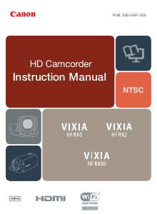 Handleiding Canon VIXIA HF R800 Camcorder