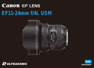 Manual Canon EF 11-24mm f/4L USM Camera Lens