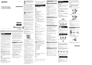 Bruksanvisning Sony RDP-X280IP Dockningshögtalare