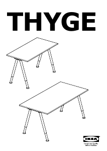 Руководство IKEA THYGE Письменный стол
