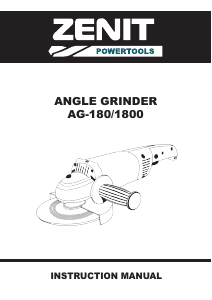 Handleiding Zenit ZUSH-180/1800 Haakse slijpmachine
