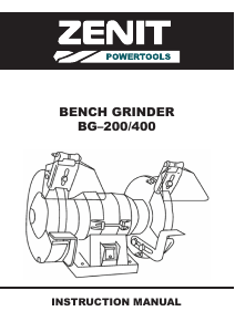 Handleiding Zenit ZST-200/400 Tafelslijpmachine