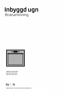 Käyttöohje BEKO BIM253E0XP Uuni