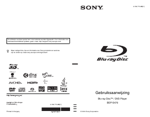 Handleiding Sony BDP-S470 Blu-ray speler