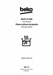 Manuale BEKO HIAW 75224 SX Piano cottura