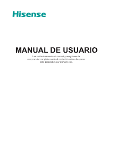 Manual de uso Hisense LTDN40D50EU Televisor de LED