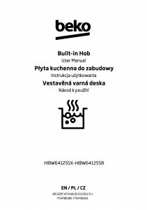 Manuál BEKO HIBW64125SX Varná deska
