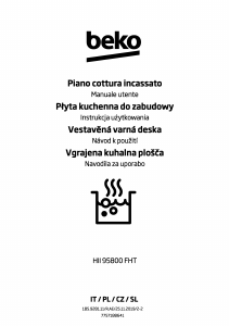 Priročnik BEKO HII 95800 FHT Grelna plošča