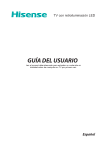 Manual de uso Hisense LTDN65K700XWTSEU3D Televisor de LED