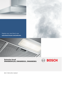 Manual Bosch DWA06E621 Cooker Hood