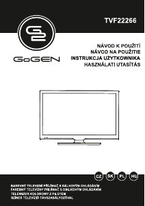 Manuál GoGEN TVF22266 LED televize