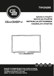 Manuál GoGEN TVH24266 LED televize