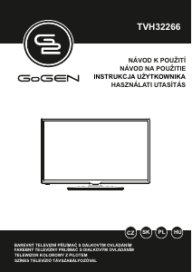 Használati útmutató GoGEN TVH32266 LED-es televízió