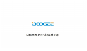 Instrukcja Doogee DG280 Leo Telefon komórkowy