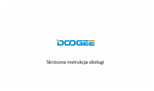 Instrukcja Doogee DG550 Dagger Telefon komórkowy