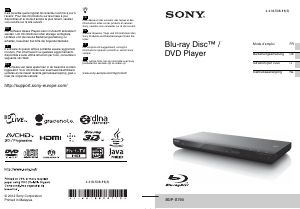 Bedienungsanleitung Sony BDP-S790 Blu-ray player