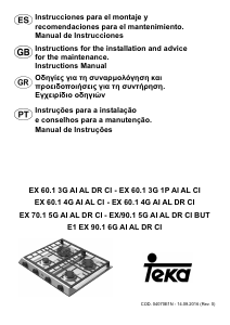 Mode d’emploi Teka EX 90.1 6G AI DR CI Table de cuisson
