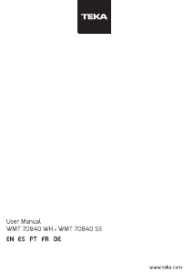 Manual Teka WMT 70840 WH Máquina de lavar roupa
