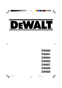 Manuale DeWalt DW980 Trapano avvitatore
