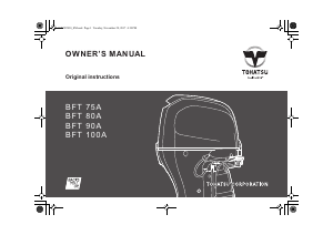 Manual Tohatsu BFT 100AK1 (EU Model) Outboard Motor