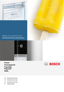 Bruksanvisning Bosch GSN36CL32 Frys