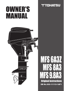Manual Tohatsu MFS 8A3 (EU Model) Outboard Motor