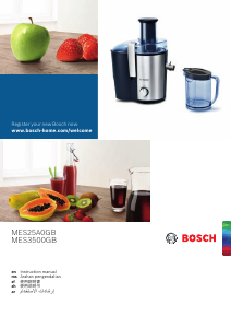 Panduan Bosch MES25A0GB Pembuat Jus