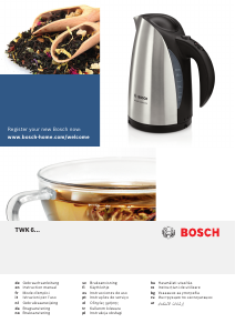 Manual Bosch TWK6008 Fierbător