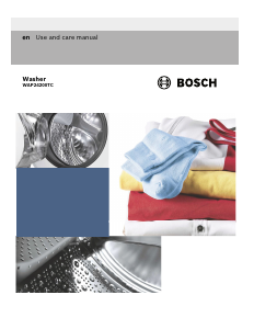 Manual Bosch WAP24200TC Washing Machine