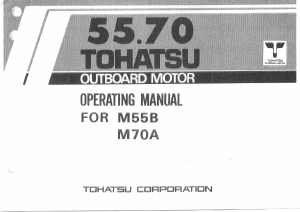 Handleiding Tohatsu M 70A Buitenboordmotor