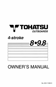 Handleiding Tohatsu MFS 9.8A Buitenboordmotor