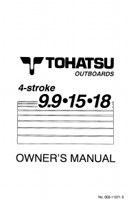 Manual Tohatsu MFS 15B2 Outboard Motor