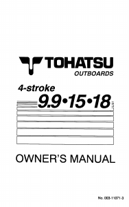 Manual Tohatsu MFS 18B Outboard Motor