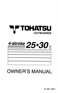 Handleiding Tohatsu MFS 25A Buitenboordmotor