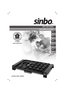 Manual Sinbo SBG 7108 Table Grill