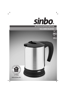 Kullanım kılavuzu Sinbo SK 7376 Çaydanlık