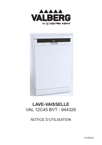 Mode d’emploi Valberg VAL 12C45 BVT Lave-vaisselle