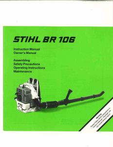 Manual Stihl BR 106 Leaf Blower