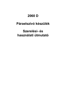 Használati útmutató AEG 2060D Páraelszívó