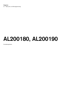 Bedienungsanleitung Gaggenau AL200190 Dunstabzugshaube