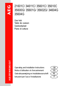 Manual AEG 34604G Hob